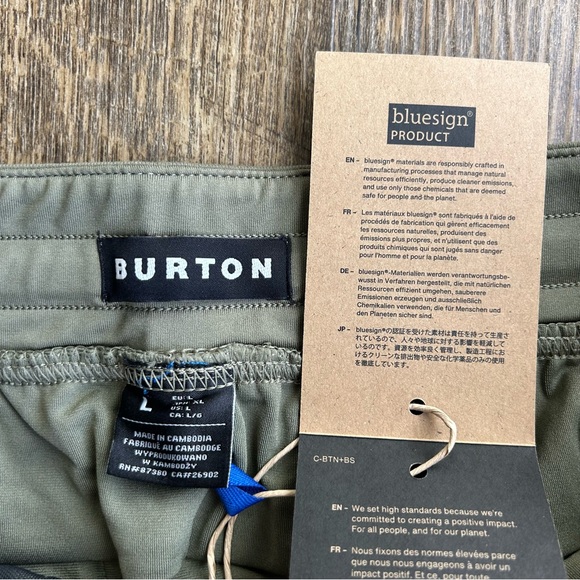 Burton Mens Forest Moss Olive Green Multipath Joggers Athletic Pants - Picture 5 of 6